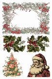IOD Decor Transfers Candy Cane Cottage 8” x 12” Christmas Pad by Iron Orchid Designs