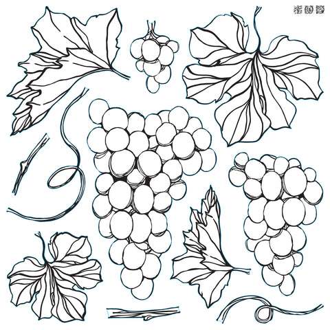 Grapes 12×12 IOD Stamp™ SALE
